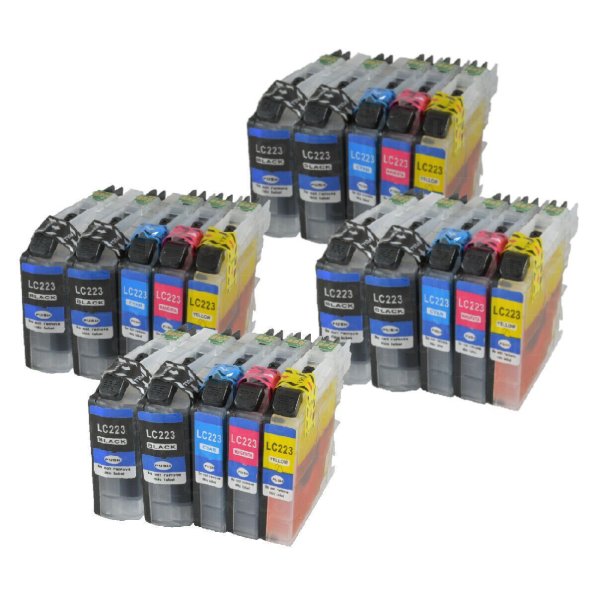 Tinte kompatibel zu Brother Drucker MFC-J680DW MFC-J880DW MFC-J885DW MFC-J4320DW 20x LC223 8x schwarz 4x je Farbe