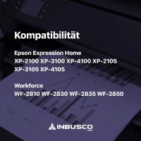 4x Tintenpatrone T603 BK  kompatibel mit  Epson Expression Home XP-2100 / XP-2105